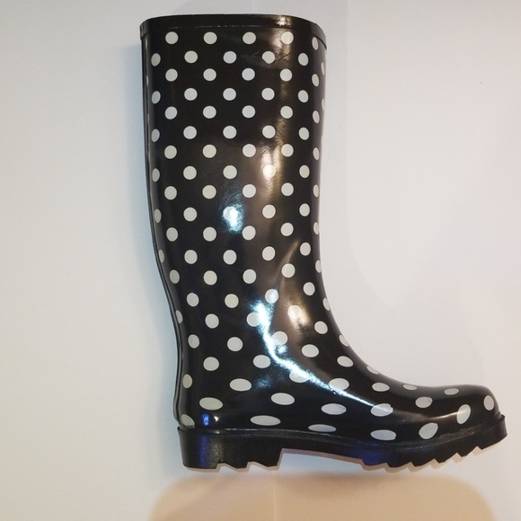 Black and white rainboots - Picture 4 of 8